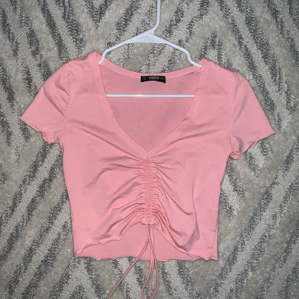 Pink Shein Baby Tee